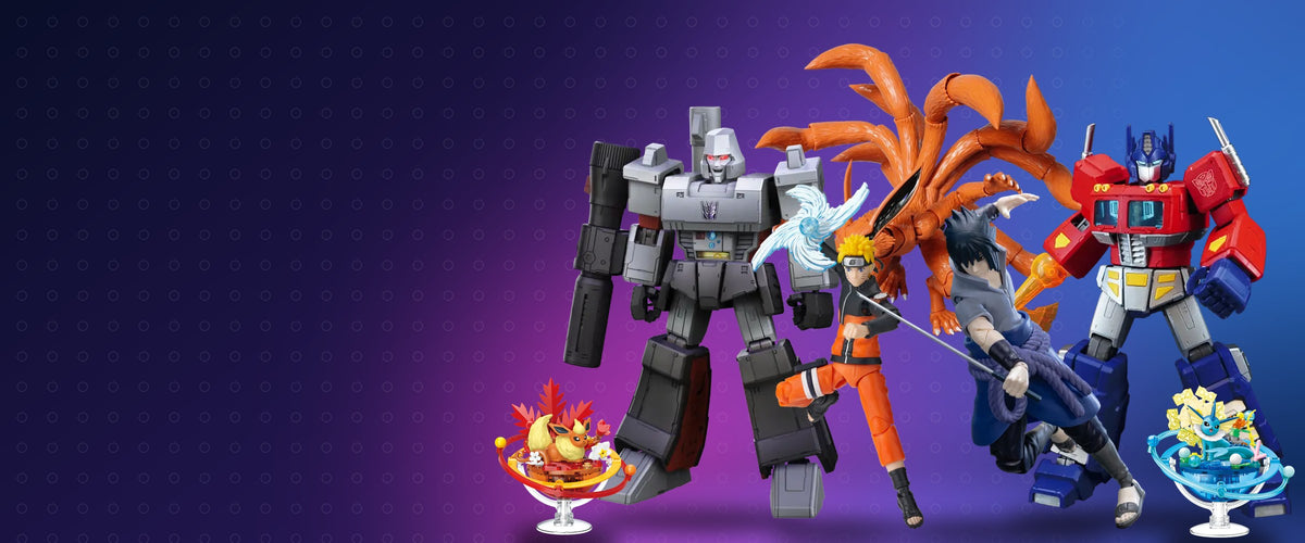 Blokees Naruto and Transformers model kits and Keeppley Pokémon building sets