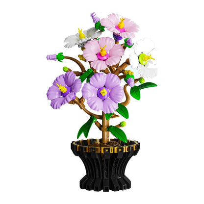 Cotton Rose – MJI 13118 botanical building set – assembled cotton rose on a white background