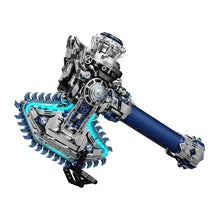 Ice-Core Battle Axe – MJI 13156 motorised building set – assembled ice-core battle axe on a white background