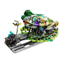 Semi-Mechanical Frog – MJI 13058 motorised building set – assembled frog on its crank base, mechanical side, on white background