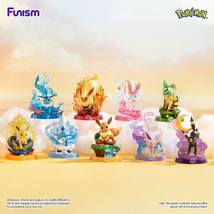 Funism Pokémon Adventure! Eevee Series – all 9 figures: Eevee, Vaporeon, Jolteon, Flareon, Espeon, Umbreon, Leafeon, Glaceon and Sylveon