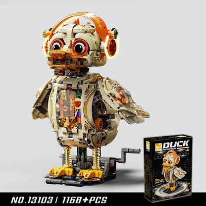Mechanical Duck – MJI 13103 motorised building set – assembled duck with its retail box
