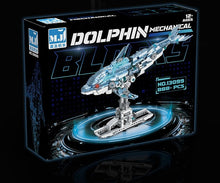 Mechanical Blue Dolphin – MJI 13099 motorised building set – front of the retail box