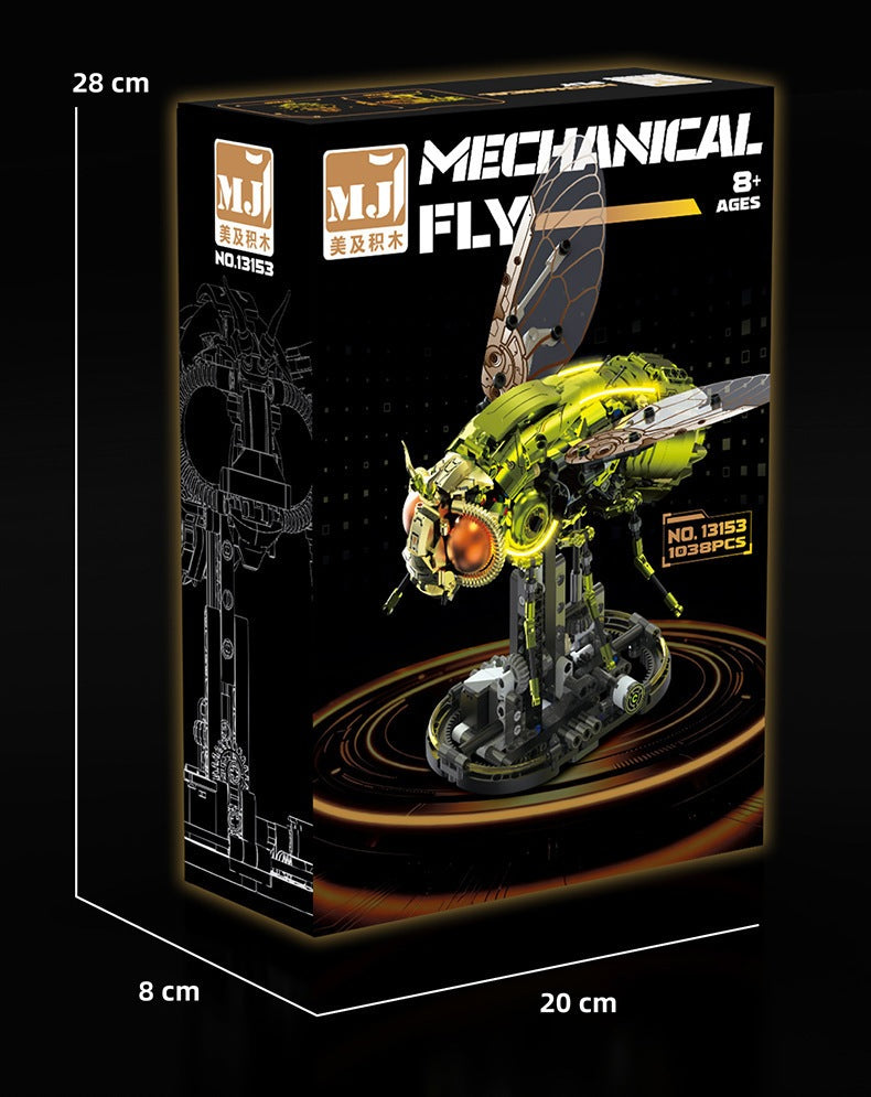 Mechanical Fly – MJI 13153 motorised building set – front of the retail box with box dimensions (28 x 20 x 8 cm)