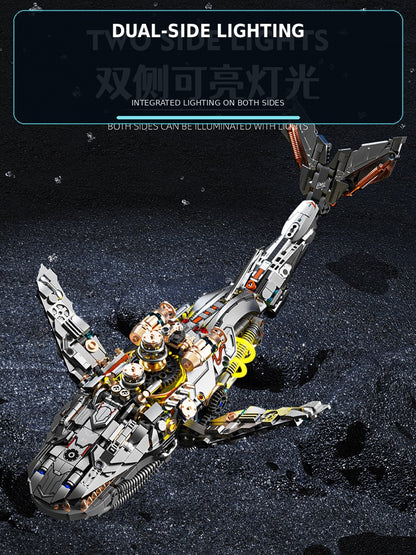 MJI 13059 Mechanical Whale – Motorized Light-Up 1388-Piece Building Set