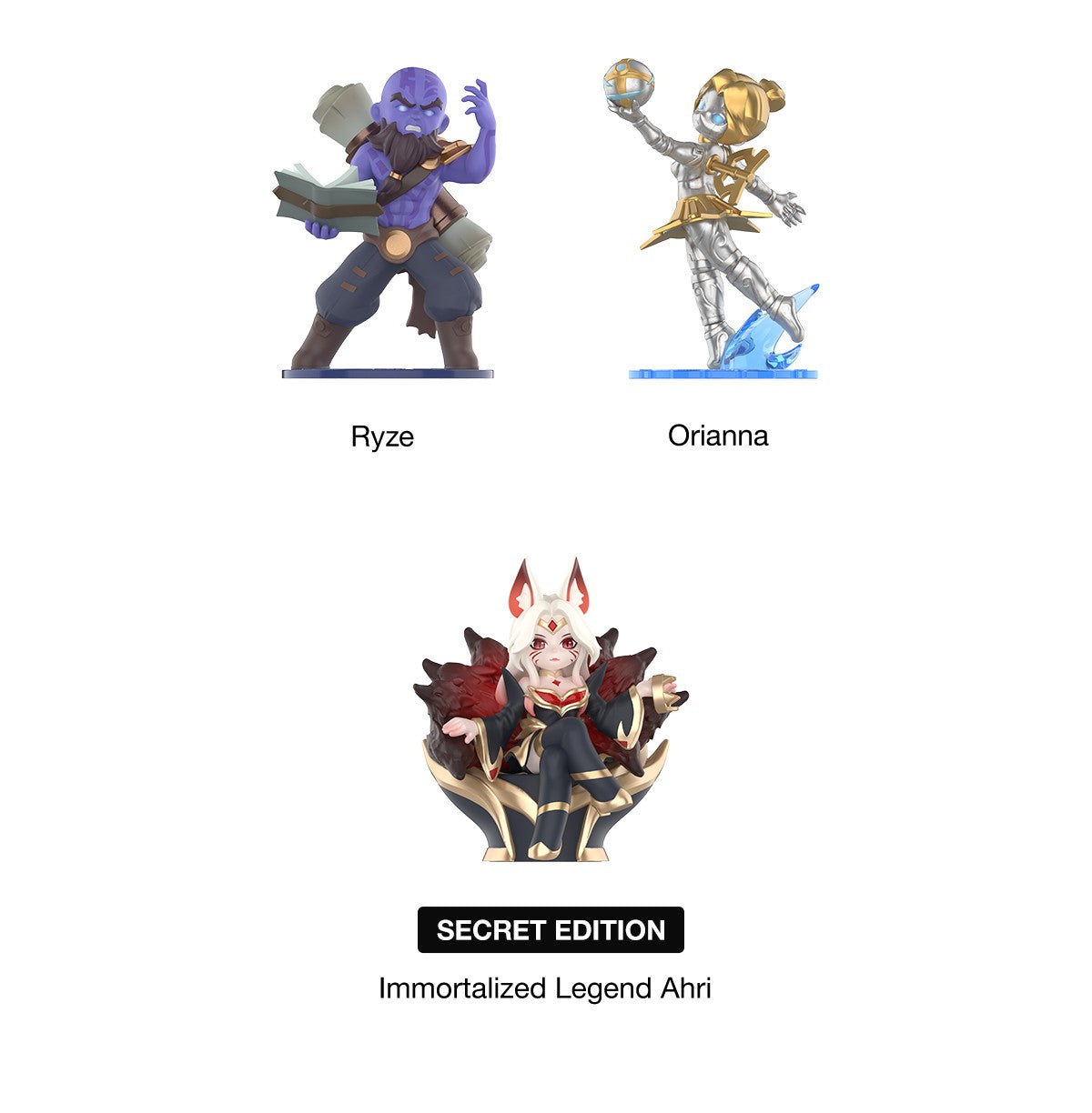POP MART League of Legends Midlane Icons – Ryze, Orianna and the secret Immortalized Legend Ahri