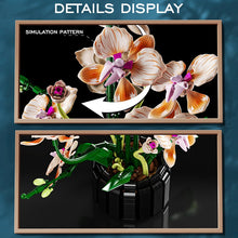 Champagne Phalaenopsis Orchid – MJI 13111 botanical building set – detail close-ups of the petals and pot