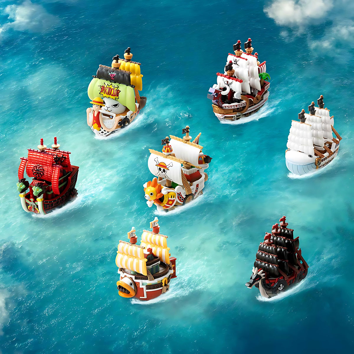 POP MART One Piece The Grand Line Series Vehicles – ships from the series on the sea