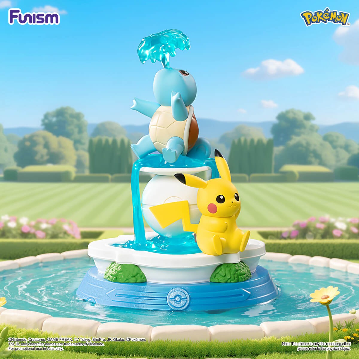 Pikachu and Squirtle figure from Funism Pokémon Pikachu and Friend Series