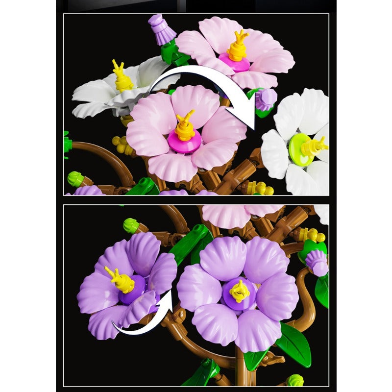 Cotton Rose – MJI 13118 botanical building set – adjustable flower heads