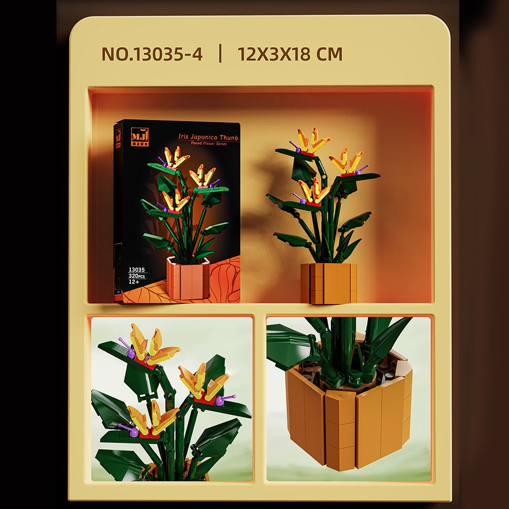 Flower Language Assortment B – MJI 13035 botanical building set – bird of paradise stem with its retail box and close-ups