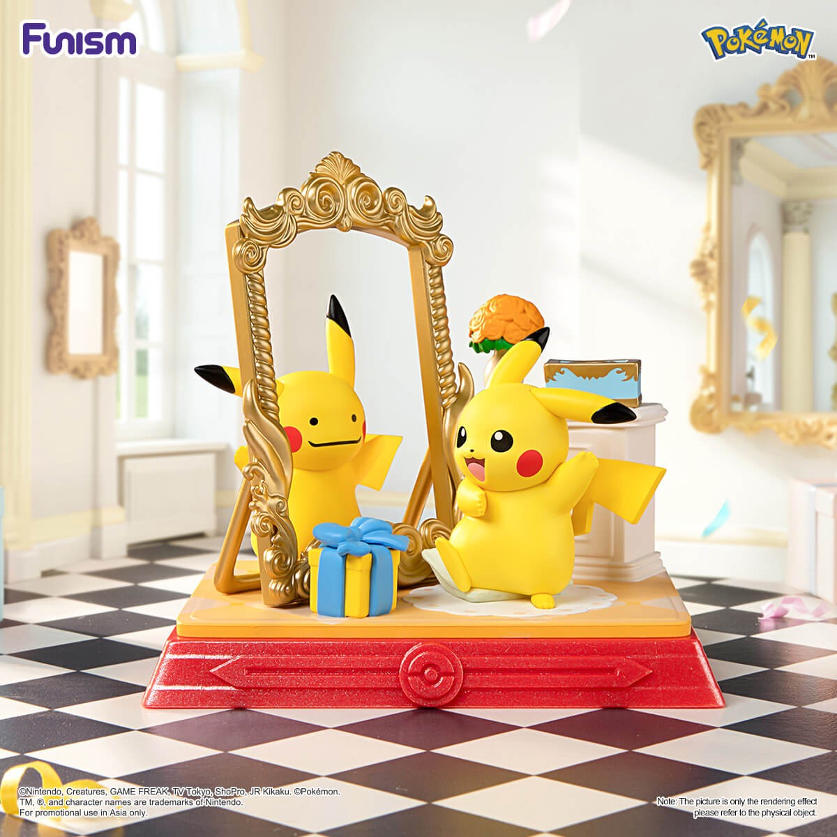 Pikachu and Ditto figure from Funism Pokémon Pikachu and Friend Series