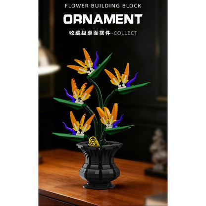 Bird of Paradise – MJI 13117 botanical building set – assembled bird of paradise on a table