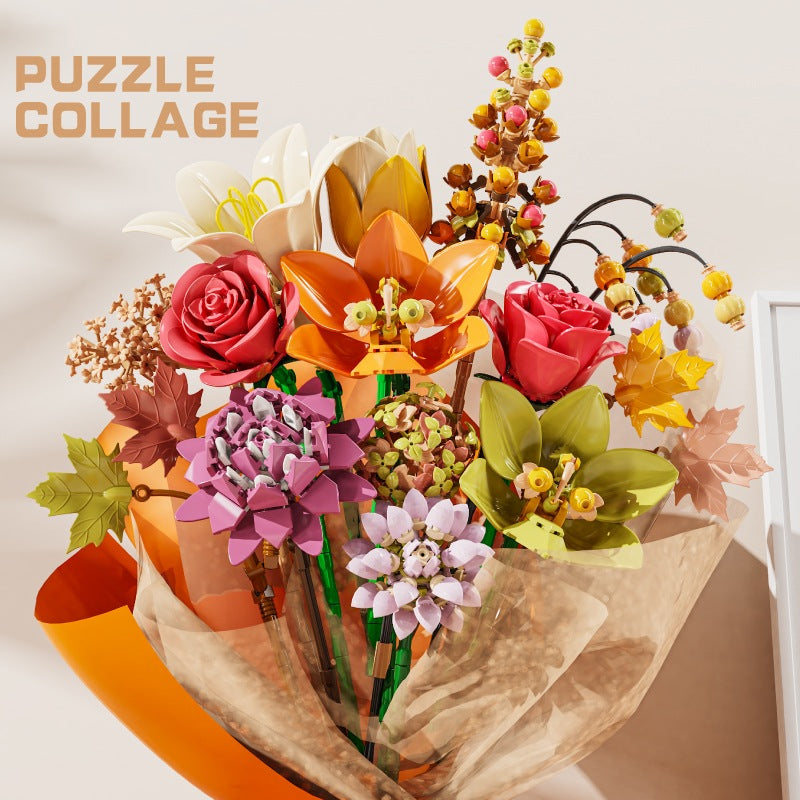 Autumn Banquet Bouquet – MJI 13121 botanical building set – bouquet in paper wrapping (wrapping not included)