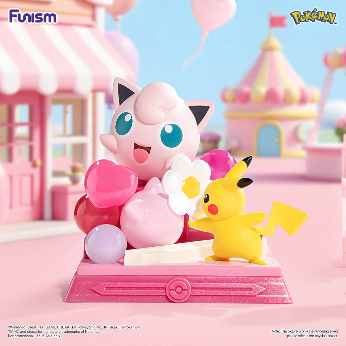 Pikachu and Jigglypuff figure from Funism Pokémon Pikachu and Friend Series