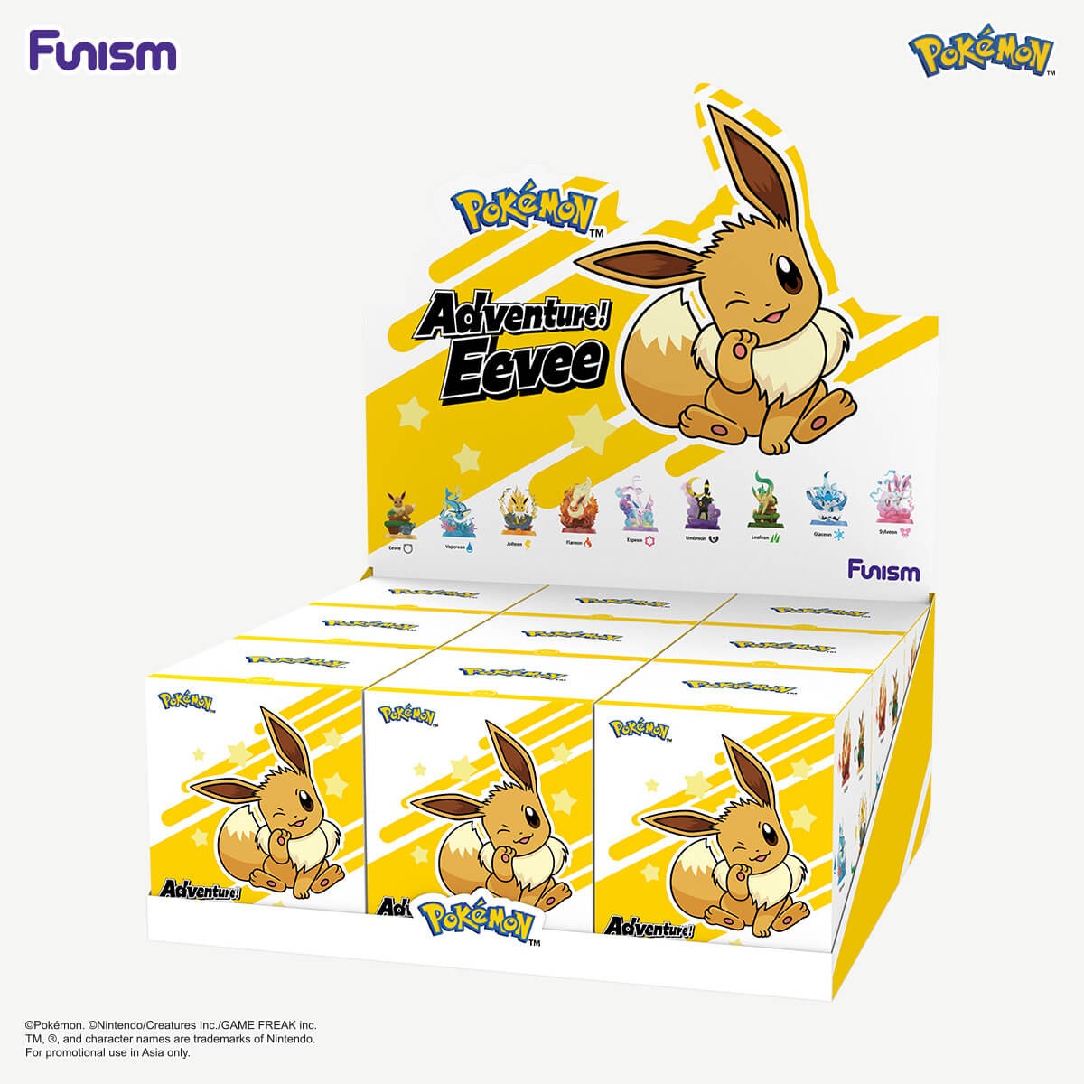 Funism Pokémon Adventure! Eevee Series factory-sealed whole set box with 9 blind boxes