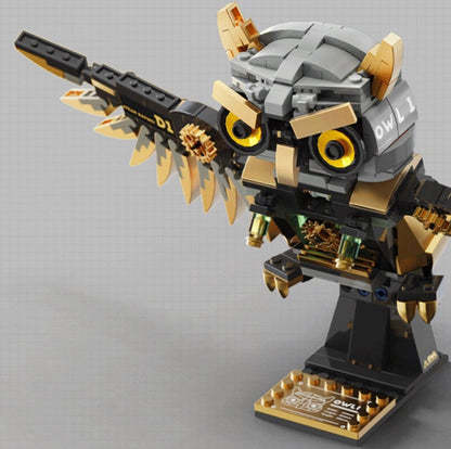 Steampunk Owl Building Set - 477 Bricks - Suitable for LEGO - Unique Collectible