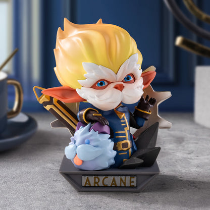 POP MART Arcane Series figure – Heimerdinger on an Arcane base