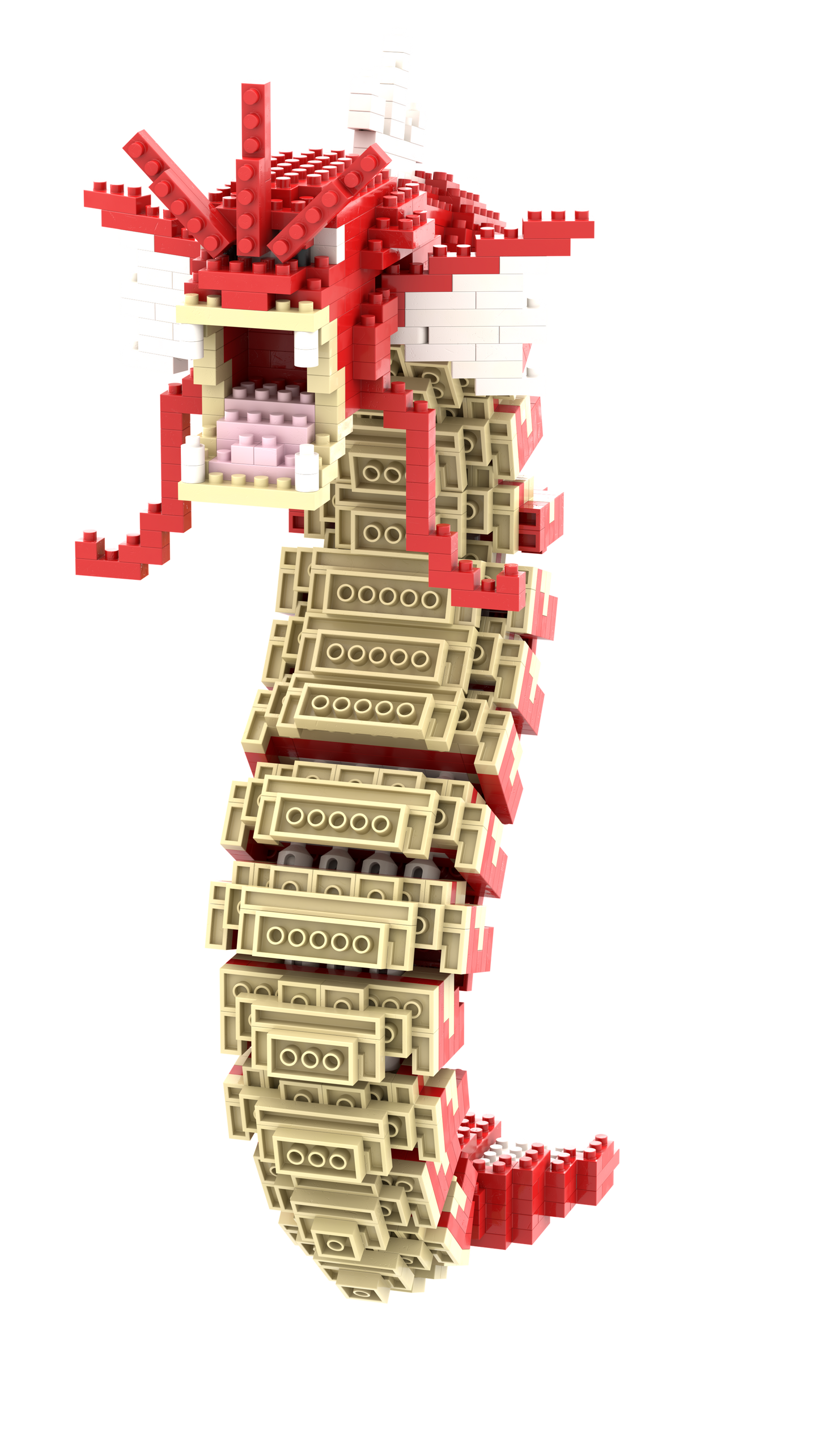 Red Pixel Ocean Serpent