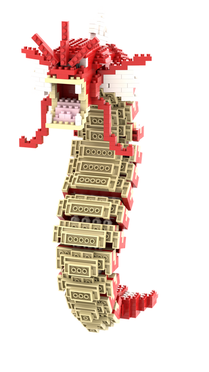 Red Pixel Ocean Serpent