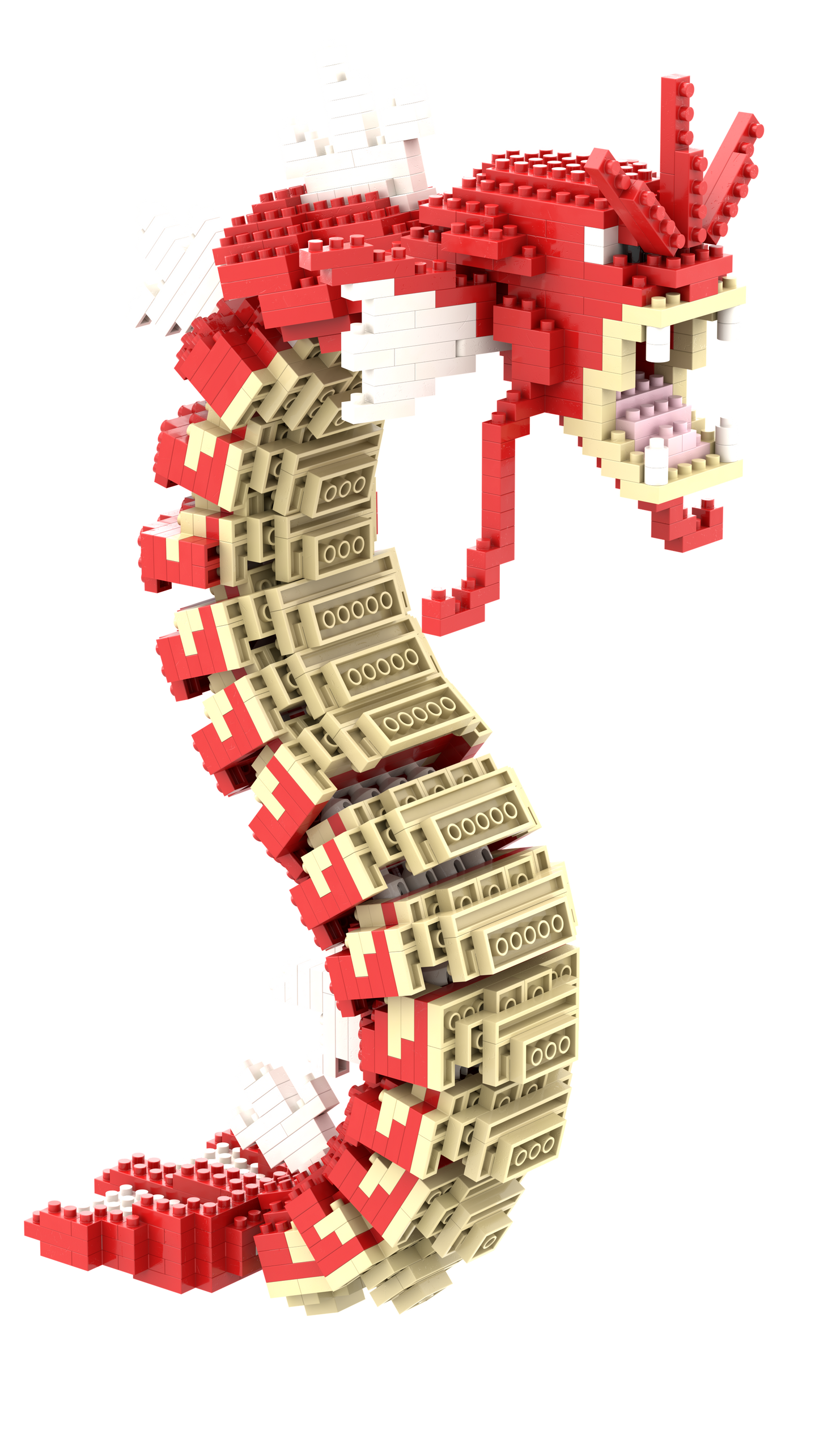 Red Pixel Ocean Serpent