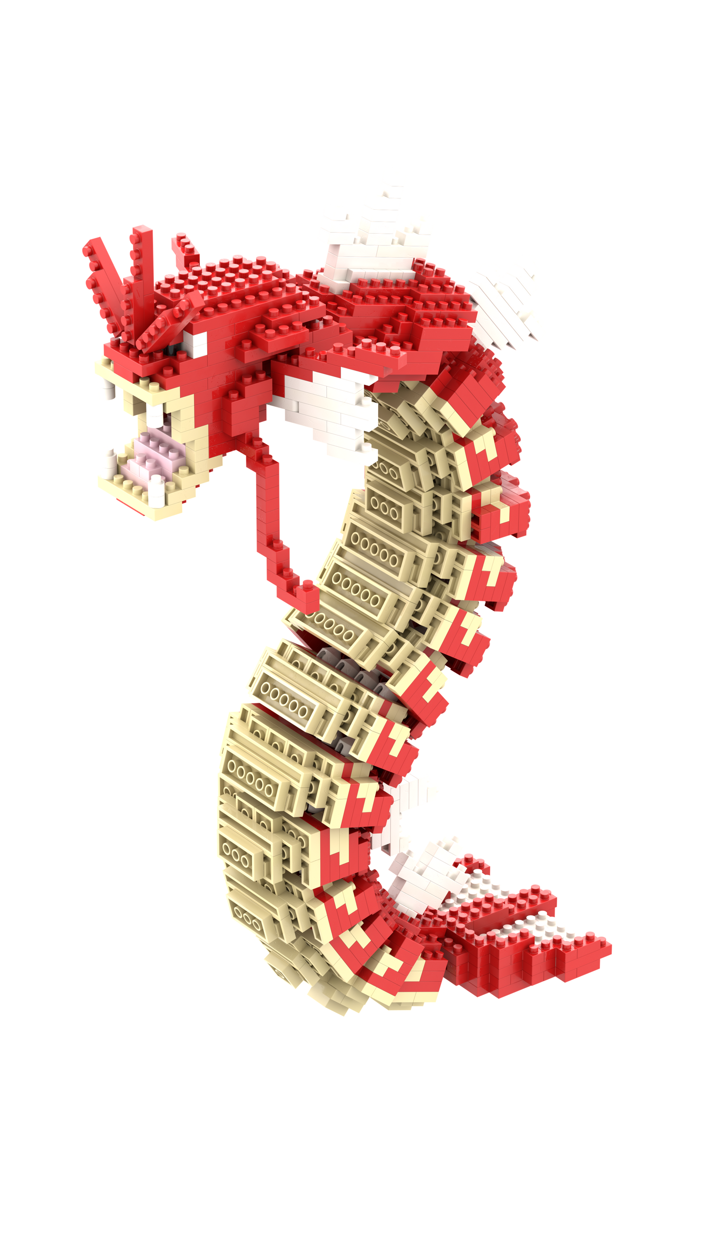 Red Pixel Ocean Serpent