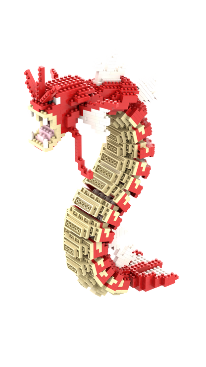 Red Pixel Ocean Serpent
