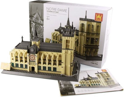WANGE 5210 Notre-Dame Cathedral, Paris – 1,380 pcs – Architecture Modular Building Set