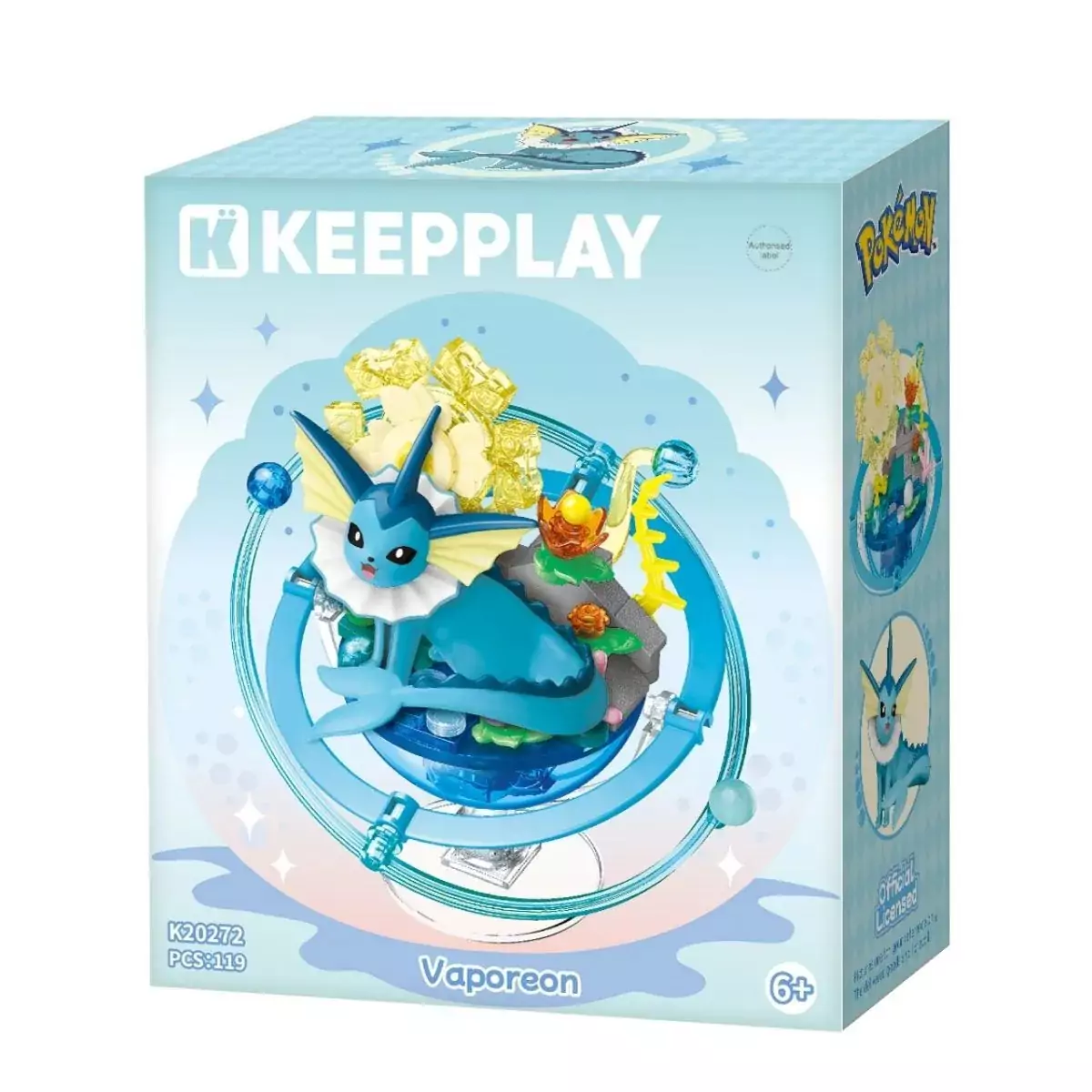 Keeppley K20272 Vaporeon Family Planet – Pokémon Building Block Collectible Figure