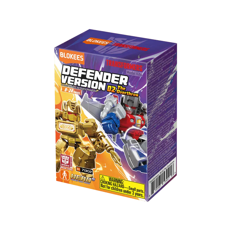 The Overthrow blind box – Blokees Transformers Defender Version 02 – packaging
