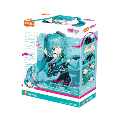 Blokees DaaLaMode Series Hatsune Miku Official Outfit – Fully Articulated Figure with Fabric Details, Guitar & Display Stand