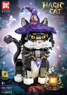 DK 7047 – Magic Cat Building Set | 1,128 pcs | Creative Cat Model with Lighting Features