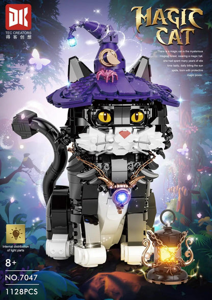 DK 7047 – Magic Cat Building Set | 1,128 pcs | Creative Cat Model with Lighting Features