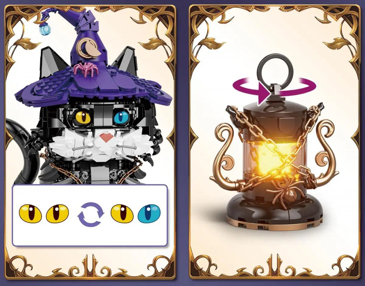 DK 7047 – Magic Cat Building Set | 1,128 pcs | Creative Cat Model with Lighting Features