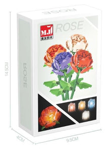 Red Rose – MJI 13030 botanical building set – retail box with the assembled rose
