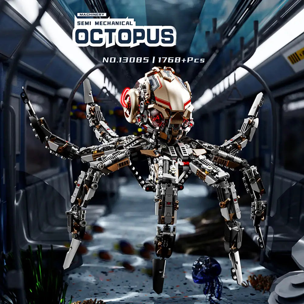 MJI 13085 – Semi-Mechanical Octopus | 1,768 PCS Building Set | Mechanical Creature Series