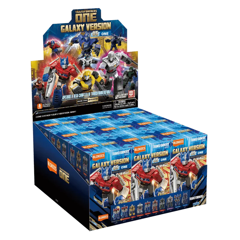 ONE blind box – Blokees Transformers Galaxy Version 05 – retail display box of the series