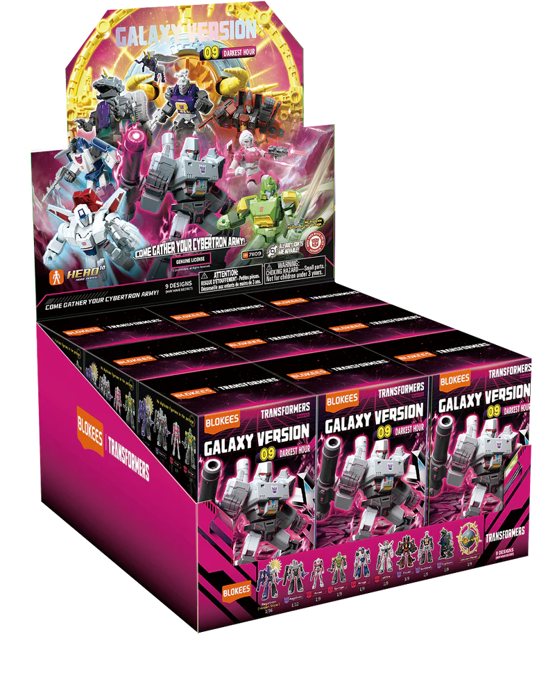 Darkest Hour blind box – Blokees Transformers Galaxy Version 09 – retail display box of the series