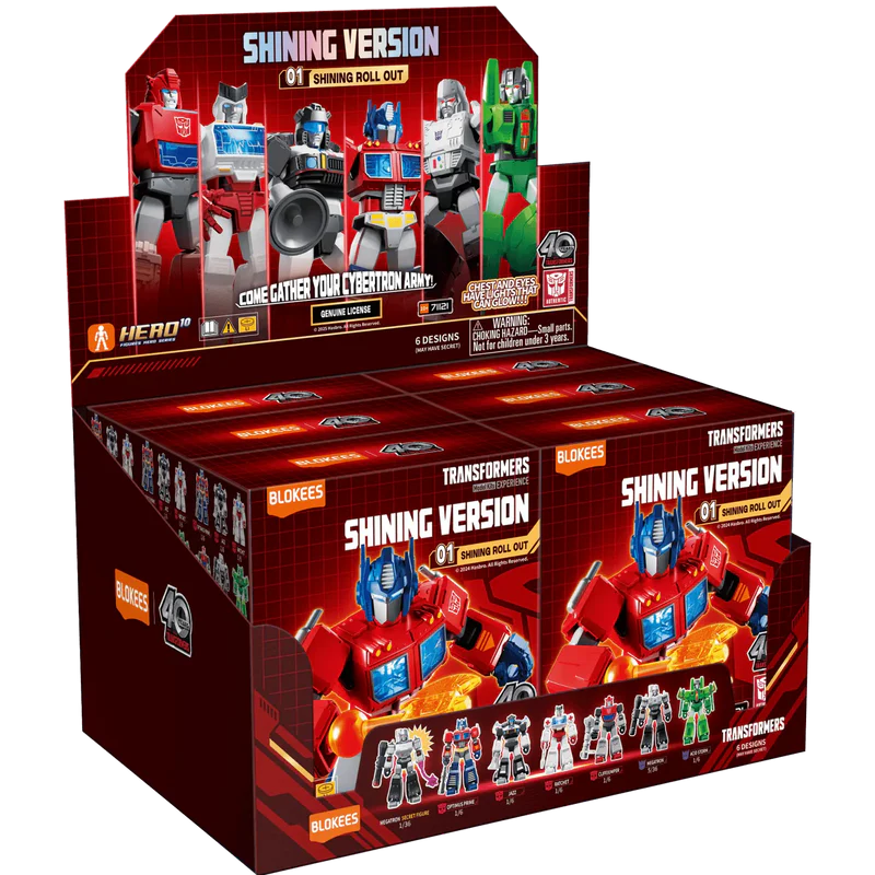 Shining Roll Out blind box – Blokees Transformers Shining Version 01 – retail display box of the series