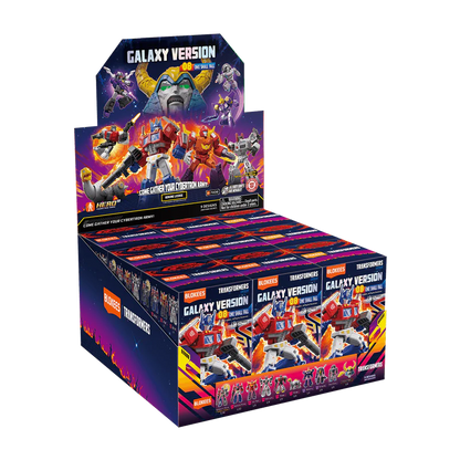 One Shall Fall blind box – Blokees Transformers Galaxy Version 08 – retail display box of the series
