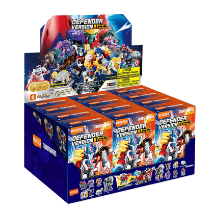 Power of the Beast blind box – Blokees Transformers Defender Version 07 – retail display box of the series