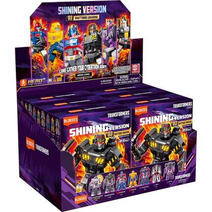 Shattered Universe blind box – Blokees Transformers Shining Version 03 – retail display box of the series