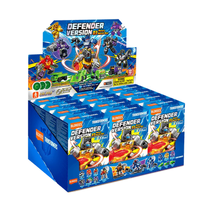 Heavy Metal War blind box – Blokees Transformers Defender Version 03 – retail display box of the series