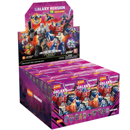 Parallel Universe blind box – Blokees Transformers Galaxy Version 06 – retail display box of the series