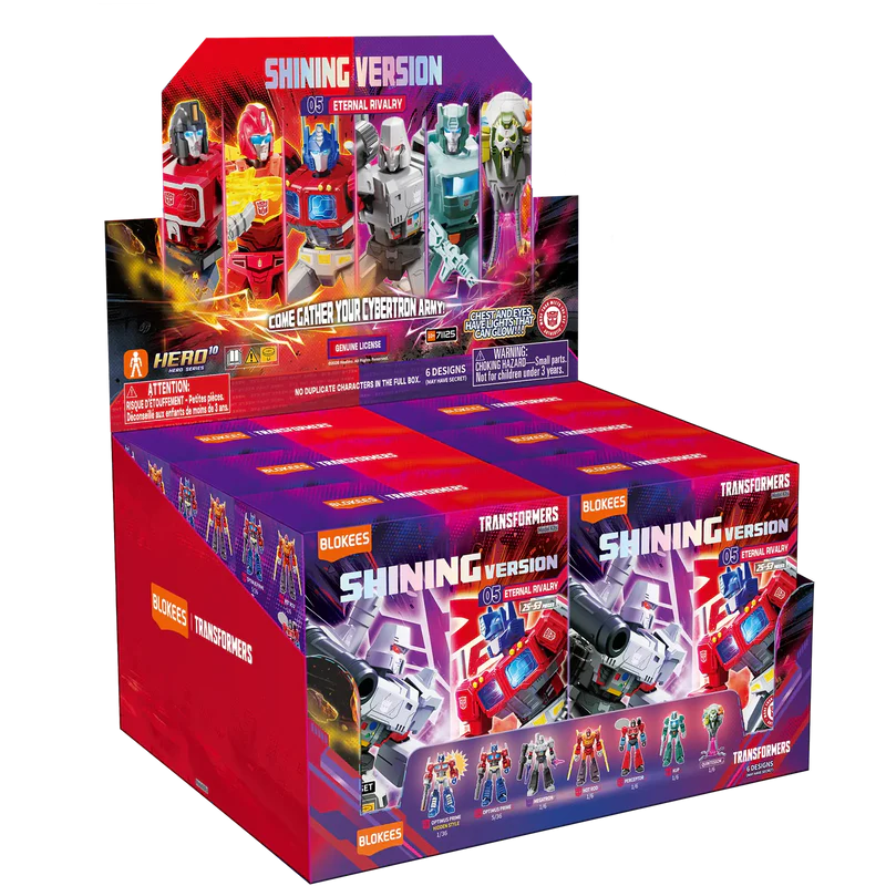 Eternal Rivalry blind box – Blokees Transformers Shining Version 05 – retail display box of the series
