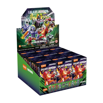 One Shall Stand blind box – Blokees Transformers Galaxy Version 10 – retail display box of the series