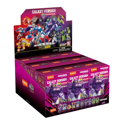 Fractured Space-Time blind box – Blokees Transformers Galaxy Version 04 – retail display box of the series