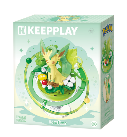Keeppley Leafeon Family Planet Building Block Collectible Figure – Pokémon Series