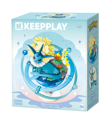 Keeppley K20272 Vaporeon Family Planet Building Block Collectible Figure – Pokémon Series