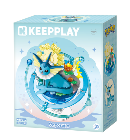 Keeppley K20272 Vaporeon Family Planet Building Block Collectible Figure – Pokémon Series